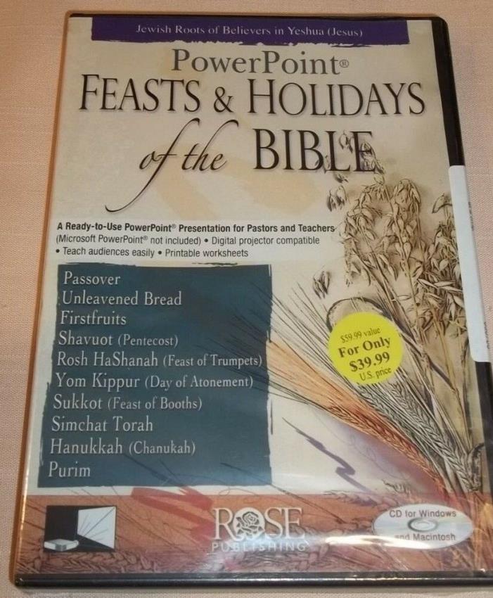 Feasts & Holidays of the Bible PowerPoint Presentation (PC, 2007) New Unopened!