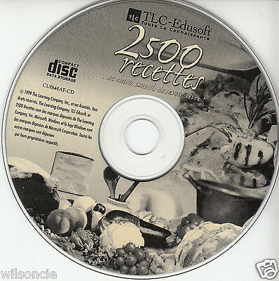 2500 Recettes et autres conseils de savoir-vivre (CD-ROM, TLC Edusoft 1999)