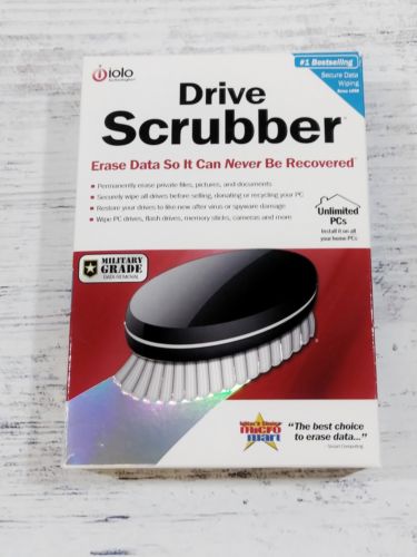 iolo Drive Scrubber MILITARY GRADE Data Eareser Remove Sensitive Info PC Windows