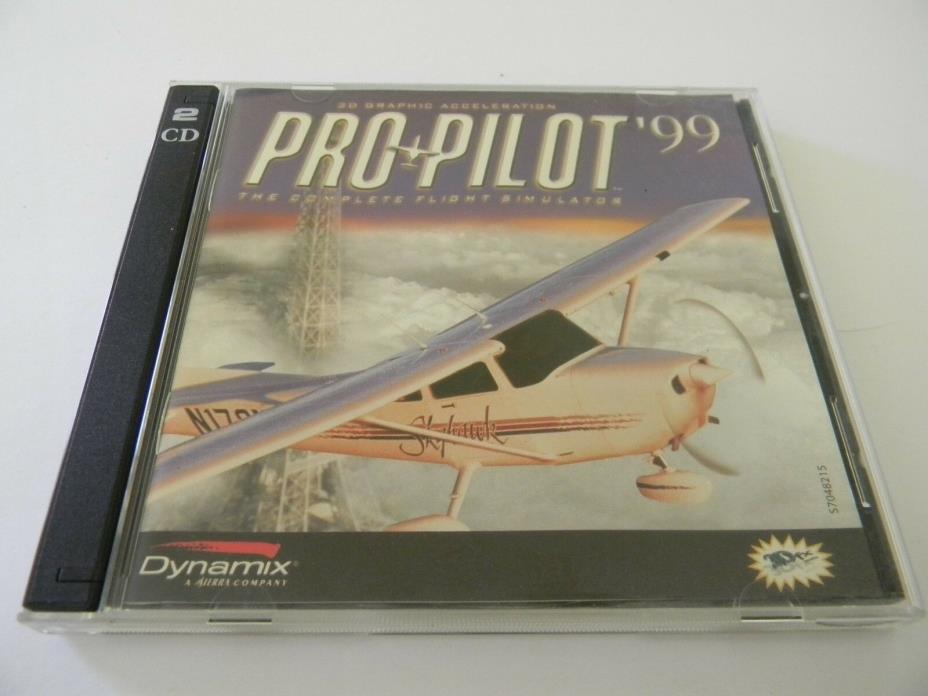 Pro Pilot 99  PC Game CD-ROM 2 disc set,  1998 Sierra/Dynamix