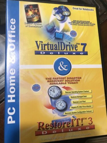 Virtual Drive 7 Deluxe And Restore It 3 Deluxe Pc Home And Office