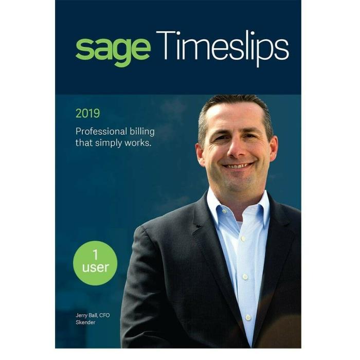 Sage Timeslips 2019 Time and Billing - 1 User