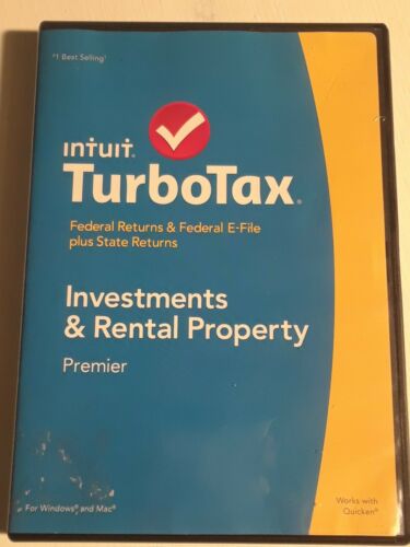 TurboTax Premier 2014 Fed State E-file Tax Software Investment Rental Property