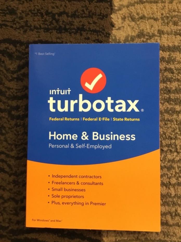 Intuit TurboTax Home and Business 2018 - BRAND NEW -