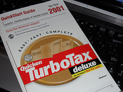 2001 TurboTax  DELUXE Federal Turbo Tax New original factory sealed CD!