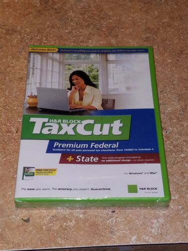 H&R Block TaxCut Premium Home & Business 2006 Federal + State + Deduction Pro