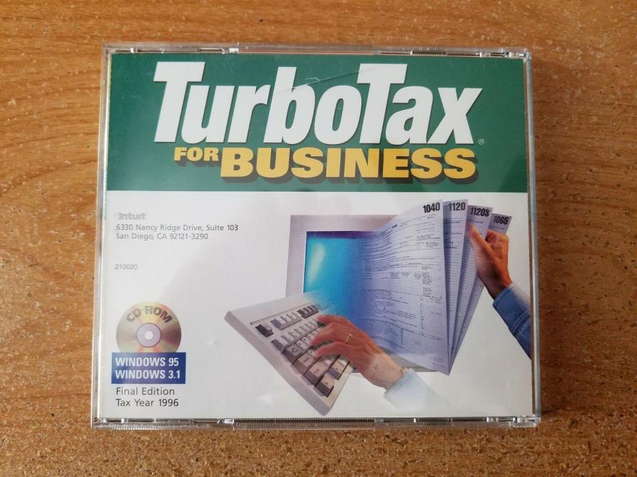 Intuit TurboTax for Business 1996 -  Windows 95 and Windows 3.1