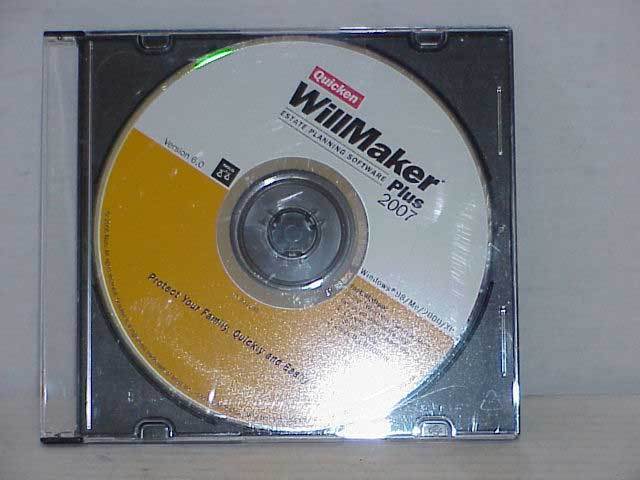 Quicken WILLMAKER Plus 2007 Estate Planning Software Taxes Helper Windows PC