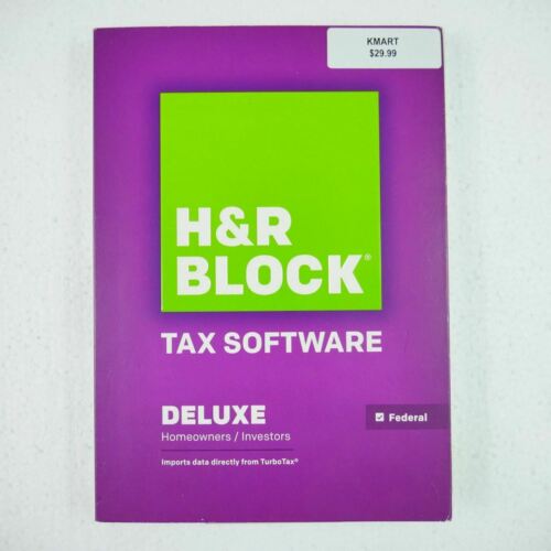 NEW H&R BLOCK HOMEOWNERS INVESTORS 2014 TAX SOFTWARE DELUXE FEDERAL TAX RETURN