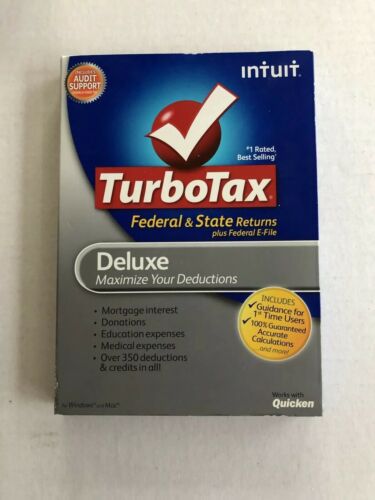 TurboTax Deluxe Federal & STATE 2013 And Federal E-file