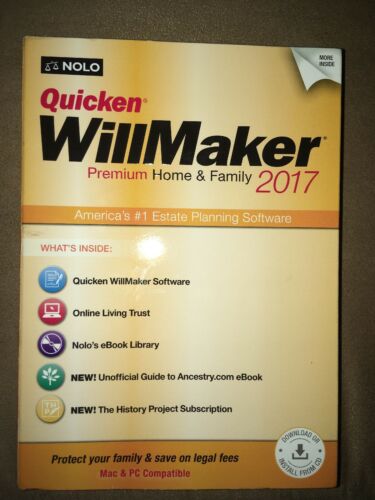 Quicken WillMaker Premium Home & Family 2017