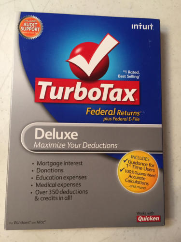 Intuit Turbo Tax DELUXE 2010 Federal & E-File Software