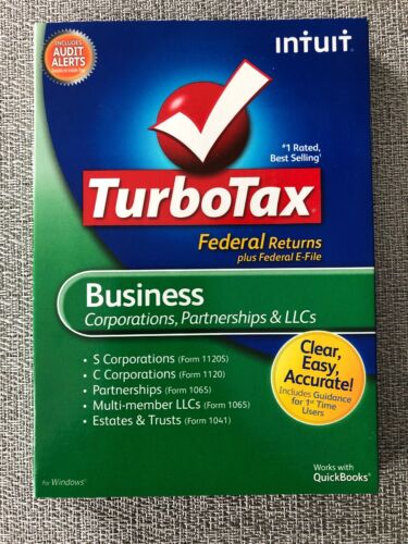 2012 TurboTax Federal BUSINESS Corporations Partnerships LLC’s Windows