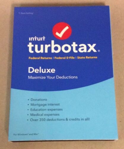 Intuit TurboTax Deluxe 2016 - Federal & State E-file Licenses - Tax Preparation