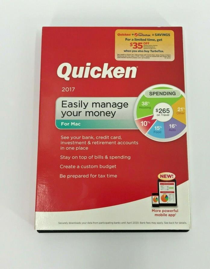Quicken 2017 Easily Manage Your Money For Mac
