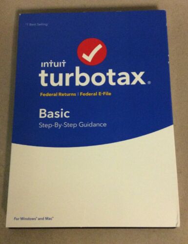 TurboTax Basic 2017 Federal Returns & E-File (Windows/Mac) - Brand New Sealed