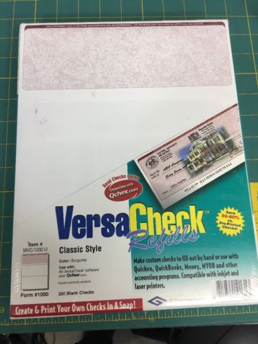 VersaCheck Security Business Check Refills: Form #1000 Business 250 New
