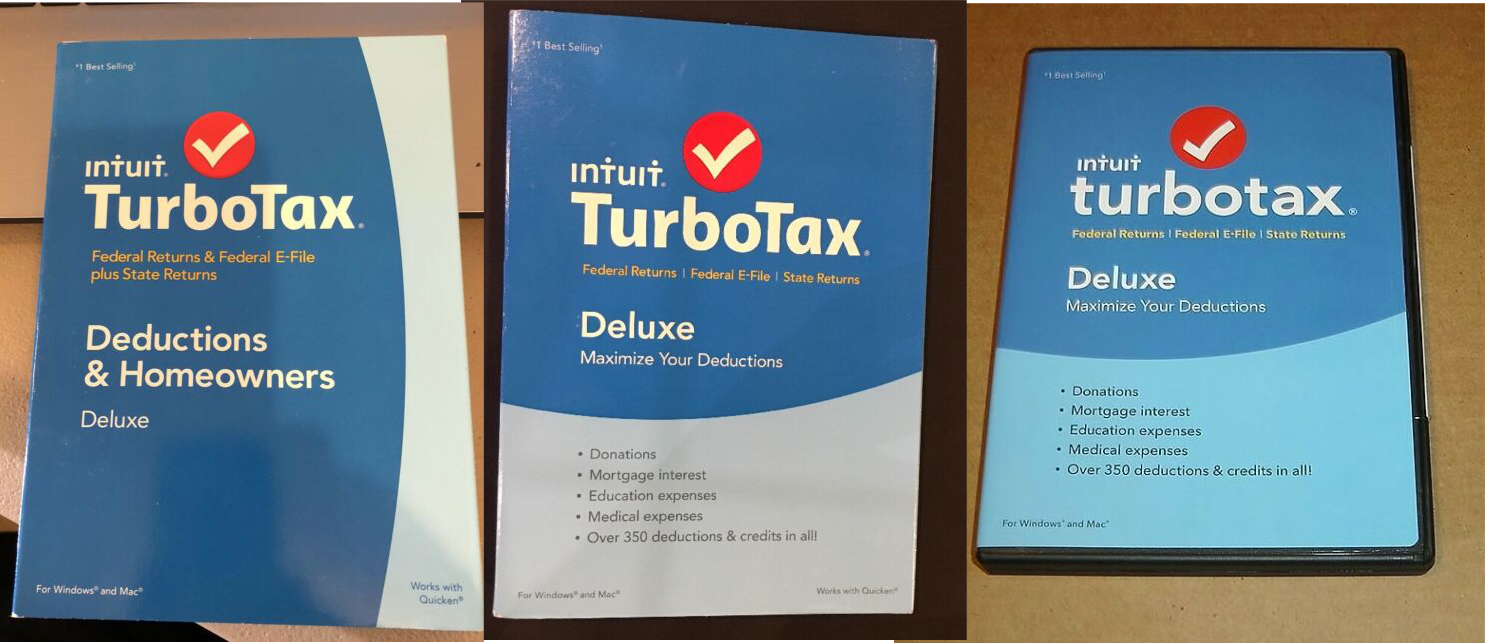 2014 + 2015 + 2016 TURBOTAX DELUXE Plus STATE CDs TURBO TAX brand new, sealed
