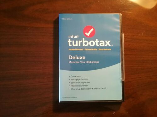 Turbotax Deluxe 2018 Federal and State CD for Windows and Mac PLEASE READ