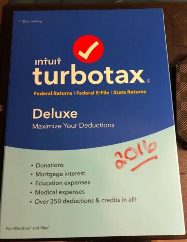 2016 Turbo Tax Deluxe Federal & State Returns