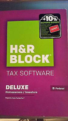 H&R Block Tax Software Deluxe  2015 Federal