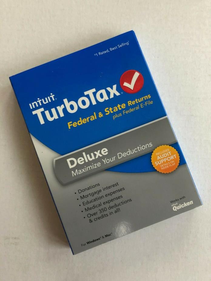 2012 TurboTax Deluxe Federal + E-File + State for Windows and Mac