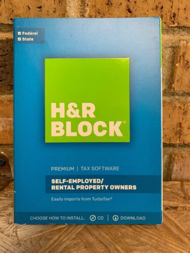 H&R Block Premium/Tax Software Self Employed/Rental Property Owners 2017 NEW