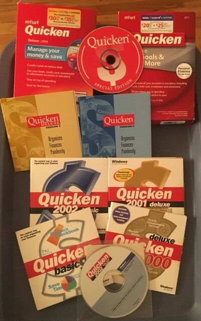 VARIOUS QUICKEN CDs - SEE DESCRIPTION FOR COMPLETE INFO - FREE SHIPPING*