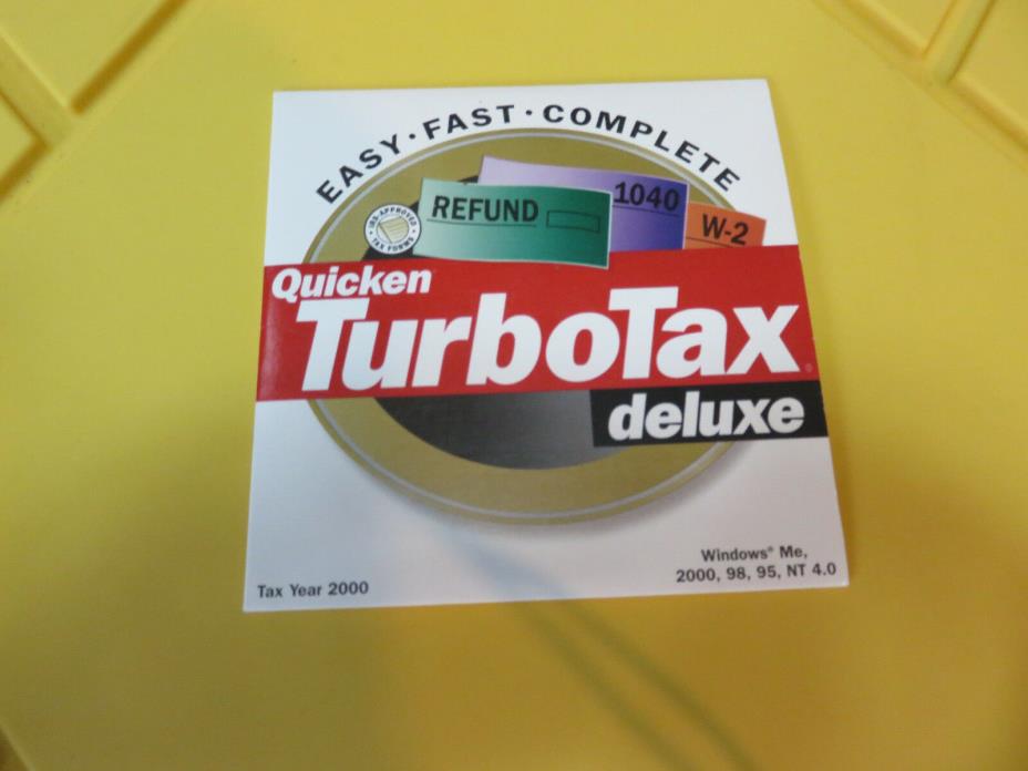 Intuit Turbotax Deluxe Tax Year 2000