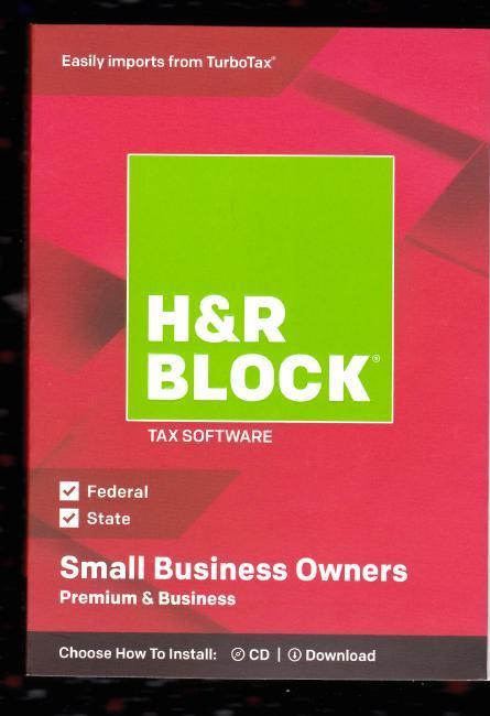 H&R Block Premium & Small Business Owners 2018 Federal + State Win