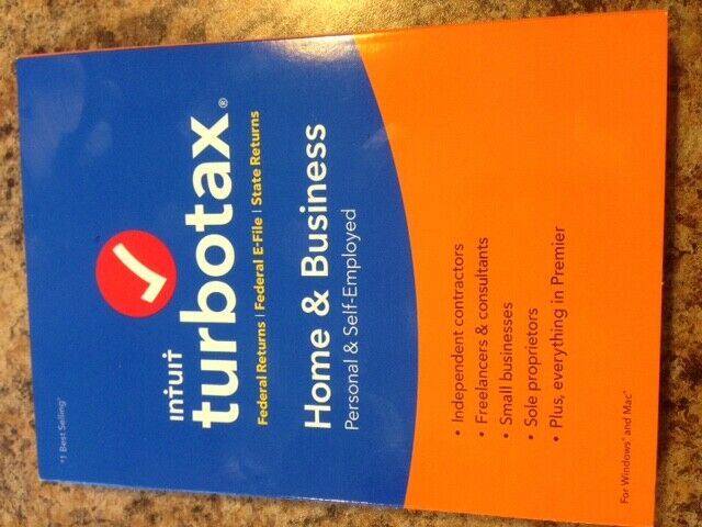Turbo Tax Home & Business Personal & Self-Employed 2018 Tax Year