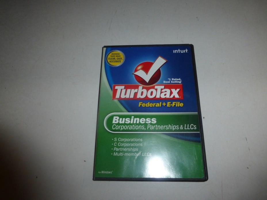 2008 TURBO TAX BUSINESS CORPORATION, PARTNERSHIP, CD in ORIGINAL Case B205