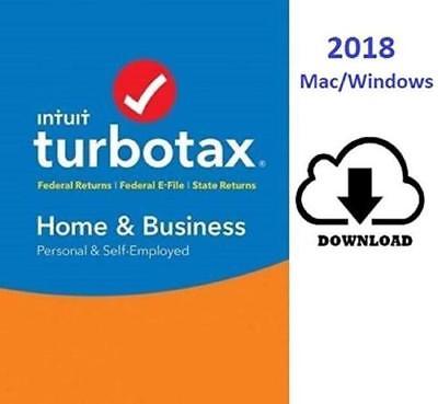 TurboTax Home and Business + State 2018 Tax Software [PC/MAC Download Version]
