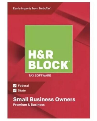 H&R BLOCK Tax Software Premium & Business 2018 PC CD-Rom - Sealed