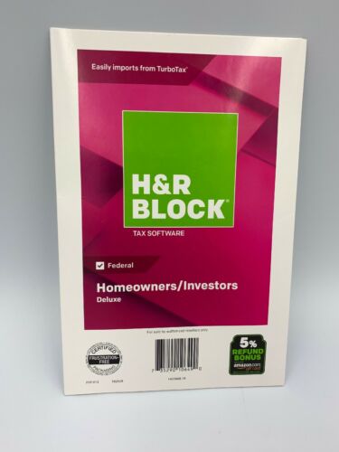H&R BLOCK Tax Software Homeowners/Investors Deluxe FEDERAL 2018