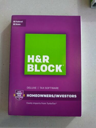 2016 H&R Block Tax Software Deluxe + State - DVD for PC/Mac Disc
