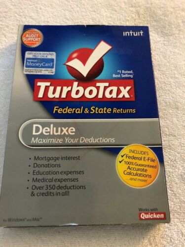 Intuit Turbo Tax 2010 Deluxe Federal &State Returns