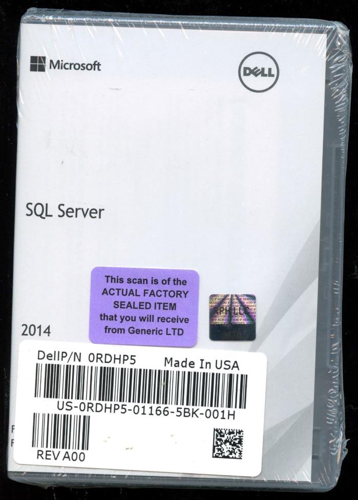 Factory Sealed - Microsoft SQL Server  2014 Standard with 5 CALs