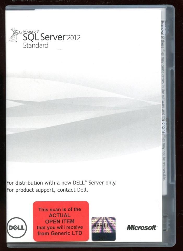 Open Pack - Microsoft SQL Server  2012 Standard