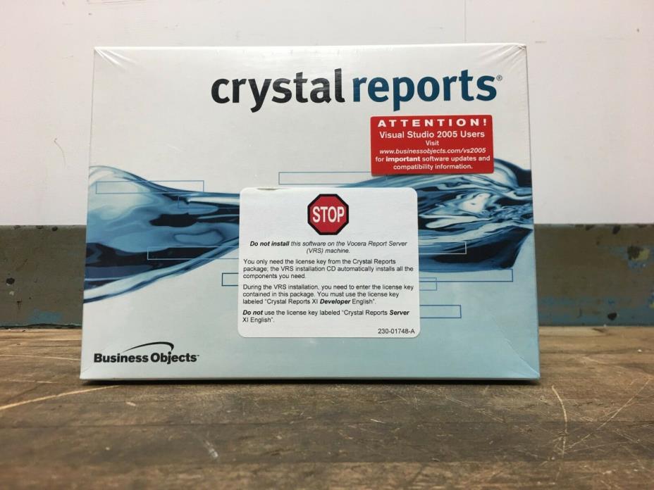 Business Objects Crystal Reports  SEALED!