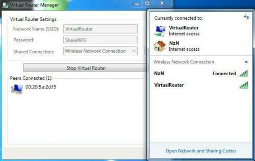Virtual Router Software Share PC WiFi Connection With Phone, Laptop, Tablet