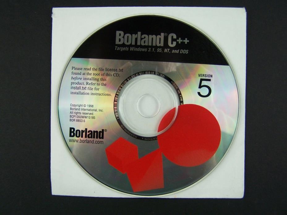 Borland C++ 5.0 Version CD-ROM