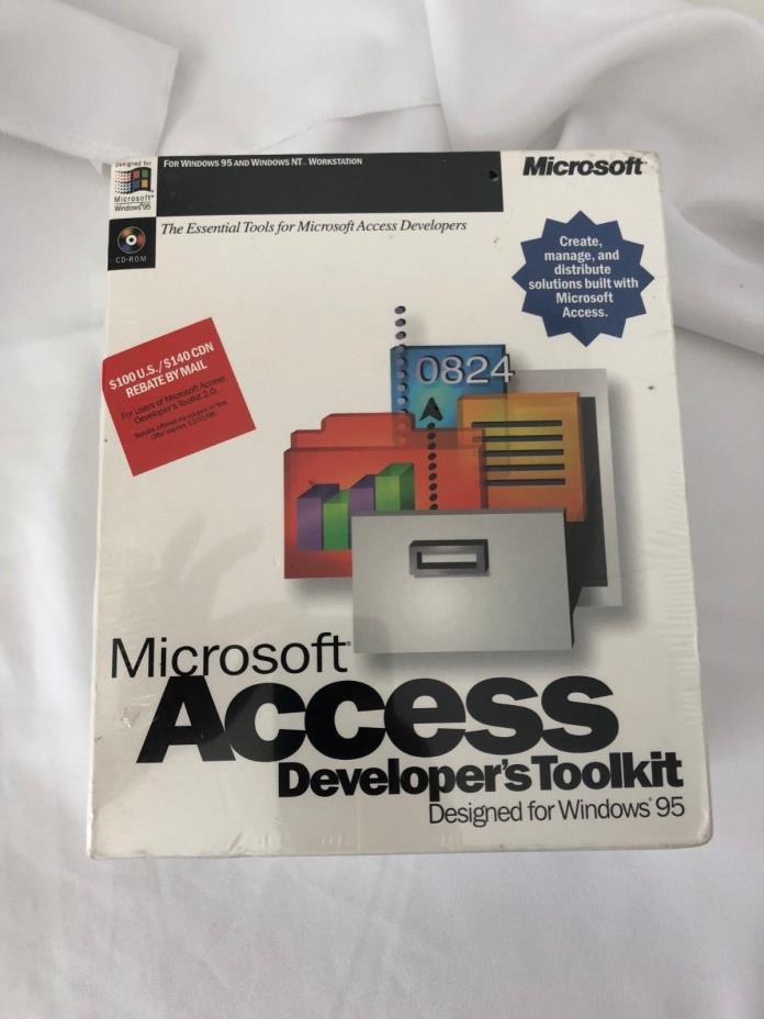 Microsoft Access Sealed Software Package Windows 95 7.0 DBMS Developers Toolkit