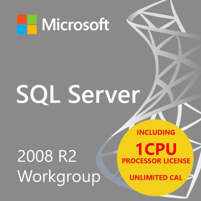 MSFT SQL Server 2008 R2 Workgroup Edition 32/x64 PROCESSOR LICENSE UNLIMITED CAL