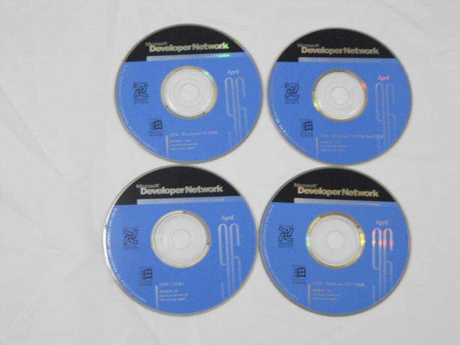 Microsoft Development Network Device Drivers & Kits April 96 Discs 8-11 only