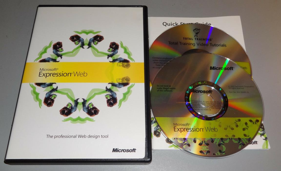 Microsoft Expression Web 1 Professional Design Tools FULL RETAIL
