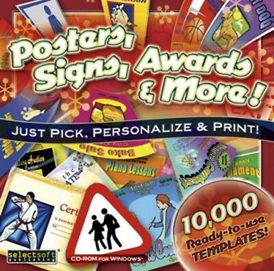 Posters Signs Awards & More! PC Windows XP Vista 7 8 10 Sealed New