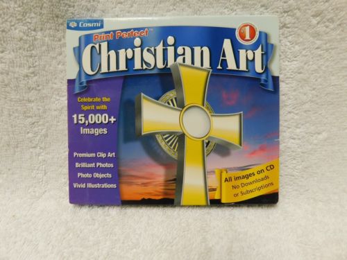Cosmi Print Perfect Christian Art Cd ROM Computer Program