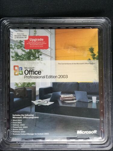 Microsoft Office 2003 Professional Licensed For 2 PCs Full Retail MS Pro=SEALED=