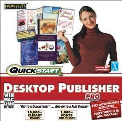 QuickStart Desktop Publisher Pro PC Windows Vista 7 8 10 MAC Sealed New